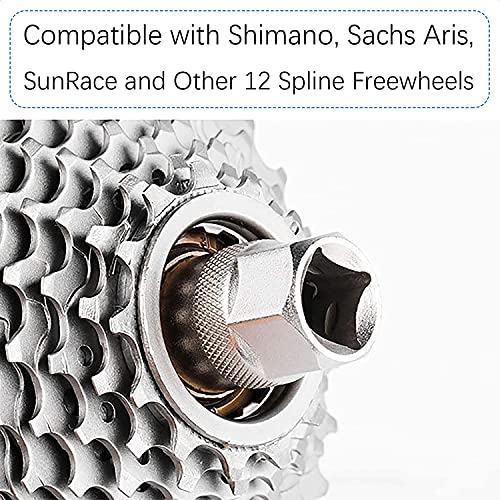 Mimoke Cassettes y piñones Herramienta de desmontaje bloqueo reparación rueda libre bicicleta compatible con Shimano Sunrace