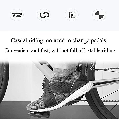 Mimoke No es necesario tacos. Convierte los pedales automáticos en pedales planos, adaptador para pedal de bicicleta para sistema Look Keo (KEO).