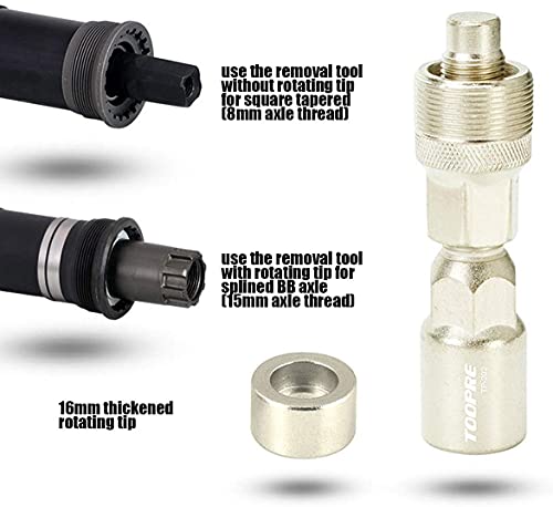 Mimoke Octalink - Extractor de manivela para bicicleta de montaña y carretera con soporte inferior cuadrado y entrenamiento ISIS acanalado