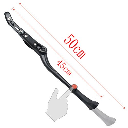 MINGZE Pata de Cabra para Bicicleta, Aleación de Aluminio Ajustable Kickstand de Bicicleta, Mountain Bike se Adapta a 24-28 Pulgadas Bicicletas