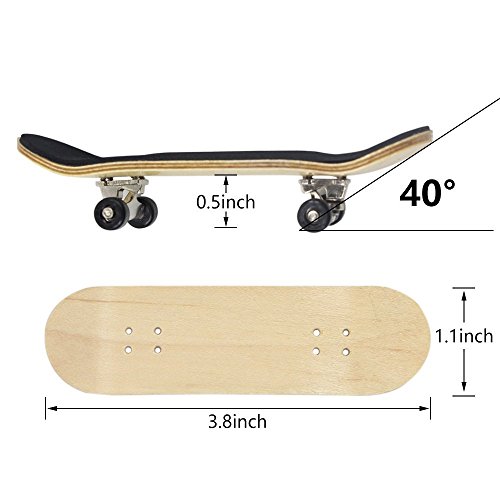 Mini Diapasón, Patineta de Dedos Profesional Maple Wood DIY Assembly Skate Boarding Toy Juegos de Deportes Regalo para Niños (Rojo)