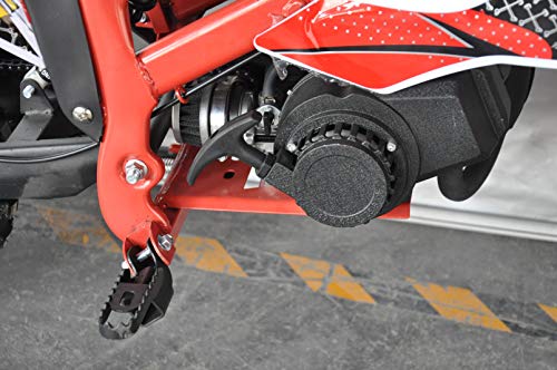 Mini Pitbike con motor de 49cc de 2 tiempos, XTM TEAM cross. Mini dirt bike. Moto de mini cross (Rojo)