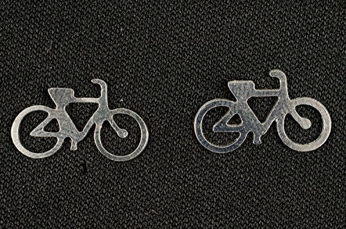 Miniblings bicicleta MTB de los pernos prisioneros de bicis de plata - Pendientes hechos a mano de joyería de moda pendientes tapo