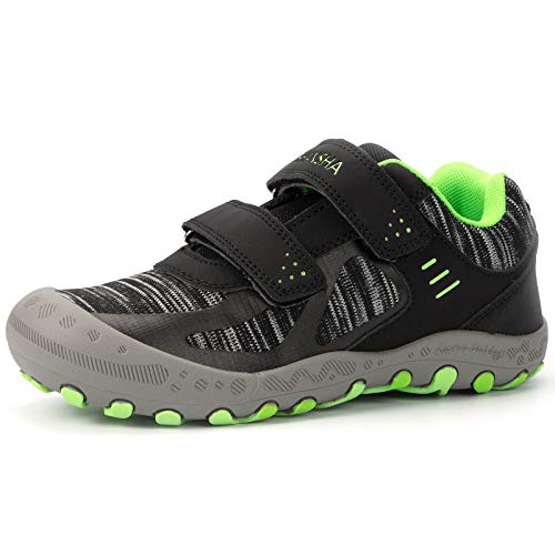 Mishansha Zapatos de Deportivo para Niños Niñas Transpirable Zapatillas de Senderismo Antideslizante Zapatos de Running Casual Outdoor, Negro, 28 EU