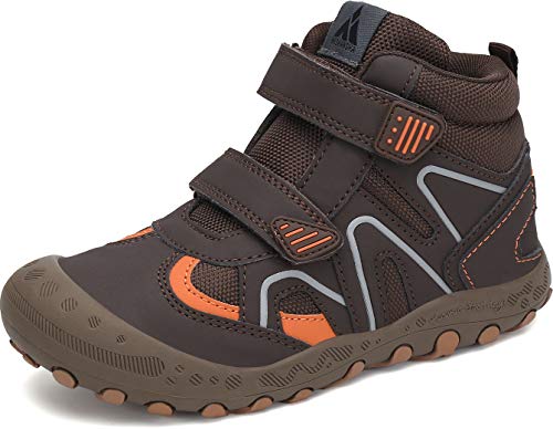 Mishansha Zapatos de Senderismo para Niños Zapatillas de Trekking Niña Antideslizante Exterior Botas de Montaña Ligero, Marrón, 36 EU