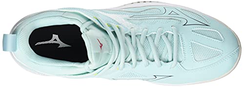 Mizuno Ghost Shadow, Zapatilla de Balonmano Mujer, Clearw Skycaptain White, 37 EU