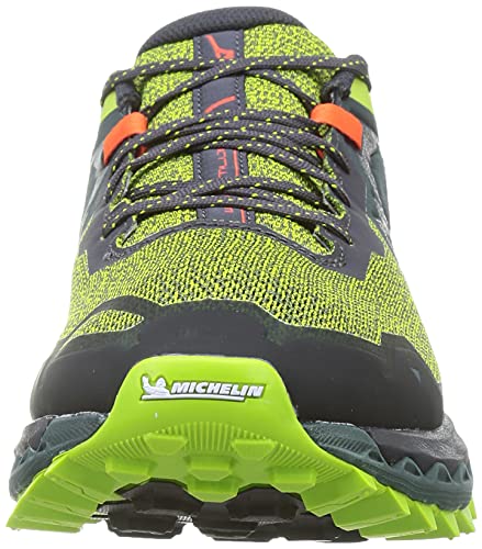 Mizuno Wave Mujin 8, Zapatillas de Trail Running Hombre, LGreen/Obsidian/GGables, 41 EU