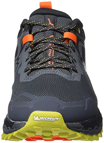 Mizuno Wave Mujin 8, Zapatillas de Trail Running Hombre, Turbulence/Antarctica/OPepper, 44 EU