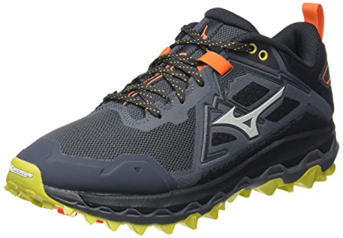 Mizuno Wave Mujin 8, Zapatillas de Trail Running Hombre, Turbulence/Antarctica/OPepper, 44 EU