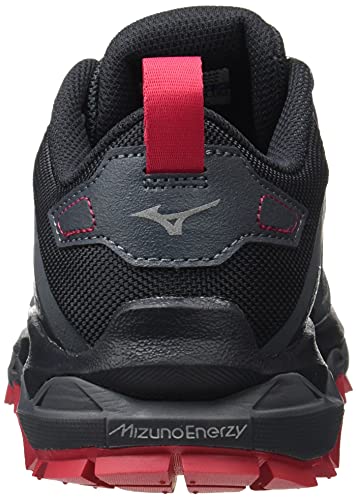 Mizuno Wave Mujin 8, Zapatillas de Trail Running Mujer, Turbulence/Obsidian/RRed, 40.5 EU