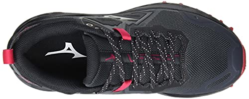 Mizuno Wave Mujin 8, Zapatillas de Trail Running Mujer, Turbulence/Obsidian/RRed, 40.5 EU