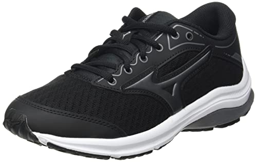 Mizuno Wave Rider 25 Jr, Zapatillas de Running, Black/MetallicShadow/QShade, 36.5 EU