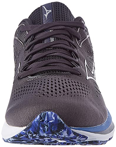 Mizuno Wave Rider 25, Zapatillas de Running Hombre, Obsidian / 10077C / Violet Blue, 44 EU