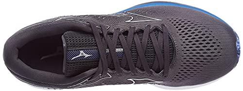 Mizuno Wave Rider 25, Zapatillas de Running Hombre, Obsidian / 10077C / Violet Blue, 44 EU