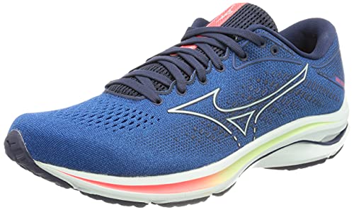 Mizuno Wave Rider 25, Zapatillas de Running Hombre, Princess Blue/Illusion Blue/Diva Pink, 43 EU