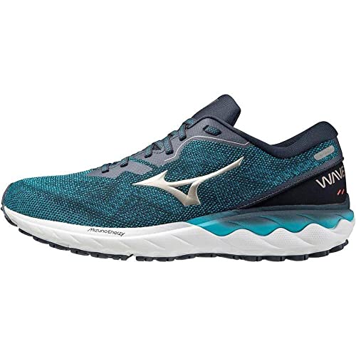 Mizuno Wave SKYRISE 2, Zapatillas de Running Hombre, Scuba Blue/Platinum Gold/India Ink, 41 EU