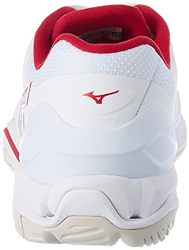 Mizuno Wave Stealth V, Zapatillas Mujer, Wht Whtsand/Persianred, 39 EU