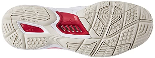 Mizuno Wave Stealth V, Zapatillas Mujer, Wht Whtsand/Persianred, 39 EU