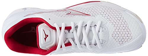 Mizuno Wave Stealth V, Zapatillas Mujer, Wht Whtsand/Persianred, 39 EU