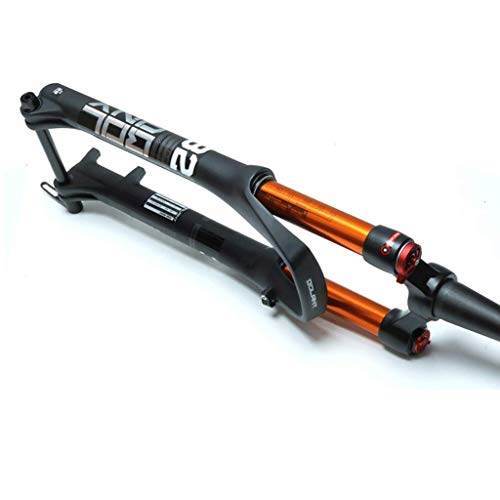 MJCDNB Horquilla de suspensión de Bicicleta MTB Air, Horquilla de suspensión de Bicicleta de 26/27,5/29 Pulgadas, Cono de 1-1/2", Eje pasante de 15mm, Carrera de Freno de Disco de 120mm