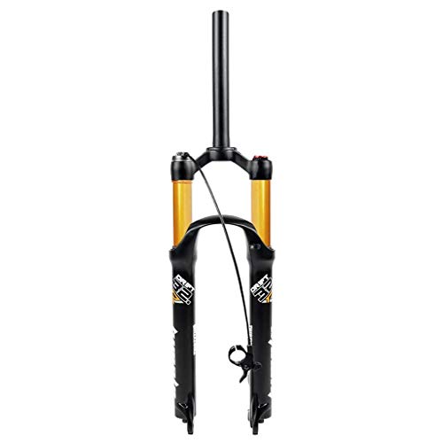 MJCDNB Horquilla de suspensión MTB de aleación de magnesio para Bicicleta de 26/27,5/29 Pulgadas, Horquillas de Aire de aleación para Bicicleta de montaña para Bicicleta MTB XC Offroad