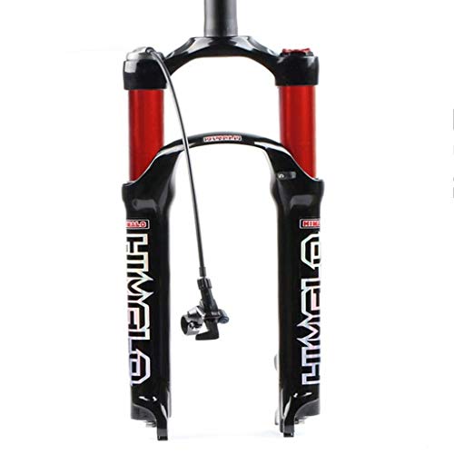 MJCDNB Horquilla de suspensión neumática MTB 26/27,5/29 Pulgadas aleación de magnesio Horquilla Delantera de Bicicleta de montaña Recta 1-1/8"Rueda QR 1720g