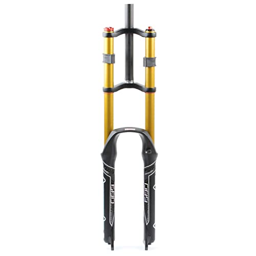 MJCDNB Horquilla de suspensión para Bicicleta de montaña 26"27,5 Pulgadas 29 Er, Doble Hombro Amortiguador de Aceite Amortiguador Recorrido de absorción Efectivo: 130 mm