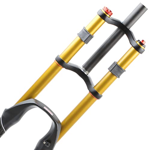 MJCDNB Horquilla de suspensión para Bicicleta de montaña 26"27,5 Pulgadas 29 Er, Doble Hombro Amortiguador de Aceite Amortiguador Recorrido de absorción Efectivo: 130 mm