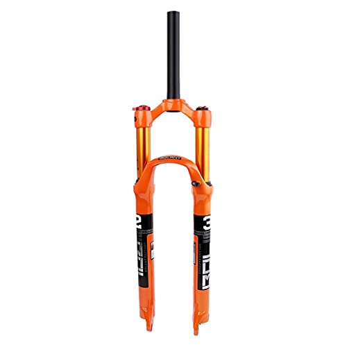 MJCDNB Horquilla de suspensión para Bicicleta MTB 26"27.5" 29"1-1/8" Recorrido: 100 mm Control de Hombro y Bloqueo Remoto Naranja