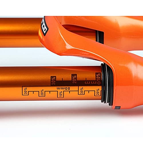 MJCDNB Horquilla de suspensión para Bicicleta MTB 26"27.5" 29"1-1/8" Recorrido: 100 mm Control de Hombro y Bloqueo Remoto Naranja