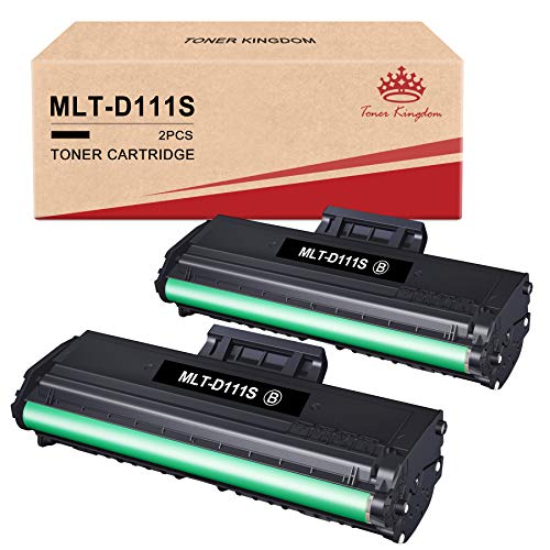 MLT-D111S Toner Kingdom Compatible Cartucho de Toner Reemplazo para Samsung MLT D111S para Samsung Xpress M2026W M2026 M2070W M2070 M2020 M2020W M2022 M2022W M2070FW (Negro, 2 Paquetes)