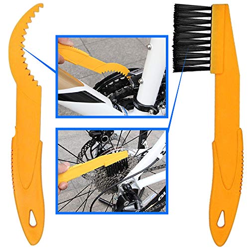 MMOBIEL Kit 8 Cepillos de limpieza bicicletas Montaña, Urbanas, de Ruta, BMX Incl Lavador de cadena / neumático / rueda