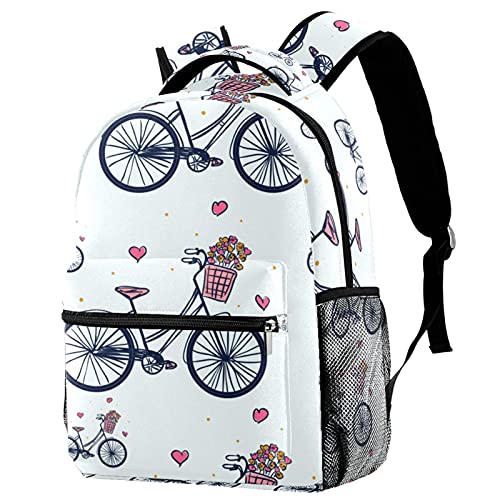 Mochila de bicicleta Vector patrón escuela mochila viaje casual mochila para mujeres adolescentes niñas niños