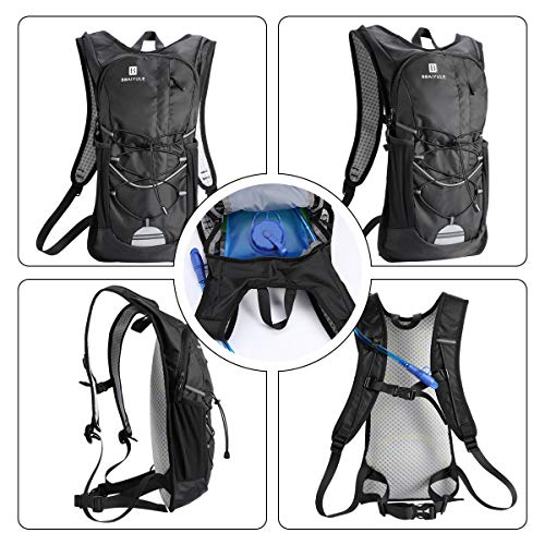 Mochila de hidratación de 2L con bolsa de bicicleta de vejiga de hidratación para correr al aire libre Ciclismo Ciclismo Senderismo , Mochila de agua con sistema de hidratación para hombresy mujeres