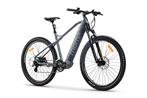 Moma Bikes Bicicleta Eléctrica E-MTB 29", Shimano 24vel, frenos hidráulicos, batería Litio 48V 13Ah (624Wh)