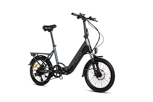 Moma Bikes Bicicleta Electrica Plegabe Ebike 20PRO, Aluminio, Shimano 7V, Batería Litio integrada y extraible 48V 13Ah