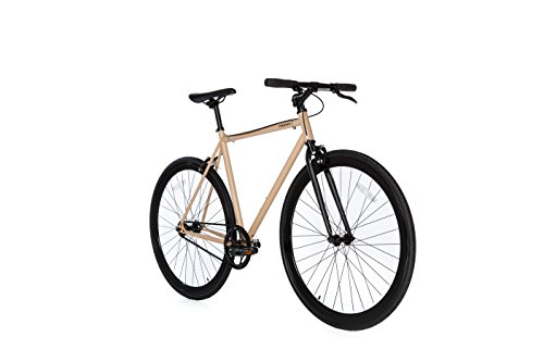 Moma Bikes Bicicleta Fixie Urbana, Fixie BeigeFixed Gear & Single Speed (Varias Tallas)