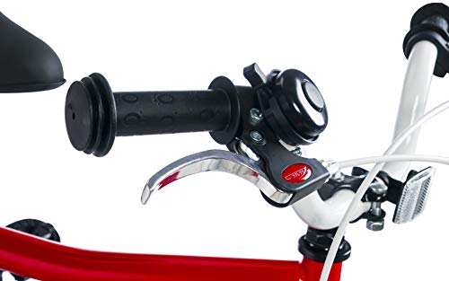 Moma Bikes - Bicicleta Infantil 16" con ruedines incluidos, Rojo, Talla Única