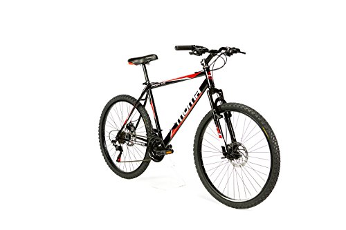 Moma Bikes Bicicleta Montaña FOX 26", Alu SHIMANO 21V, Doble Freno Disco, Susp. Delant