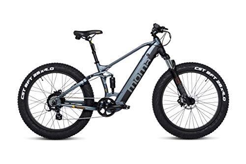 Moma Bikes E-MTB, FATBIKE 26 pulgadas PRO, Equipped Full SHIMANO, Frenos de disco hidráulicos, Batería Litio integrada y extraible 48V 13Ah