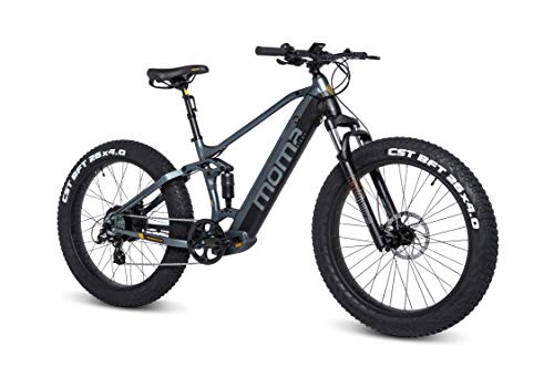 Moma Bikes E-MTB, FATBIKE 26 pulgadas PRO, Equipped Full SHIMANO, Frenos de disco hidráulicos, Batería Litio integrada y extraible 48V 13Ah