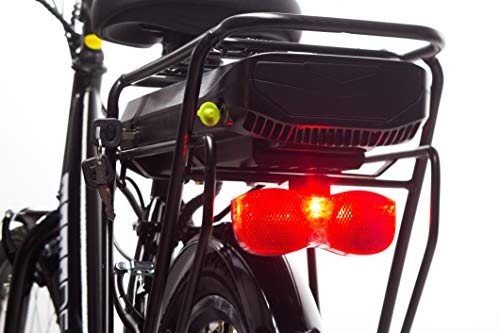 MOMO Design Venecia Bicicleta eléctrica de pedaleo asistida, Unisex Adulto, Negro, Talla única