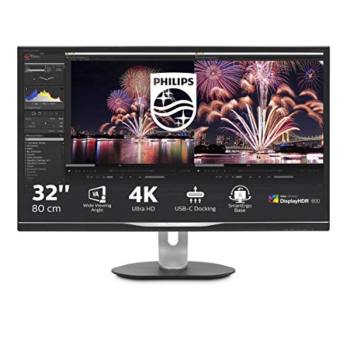 Monitor Philips 328P6VUBREB/00-32", 4K UHD, 60Hz, IPS, FlickerFree (3840x2160, 600 CD/m, HDMI 2x2.0, Displayport 1x1.2)