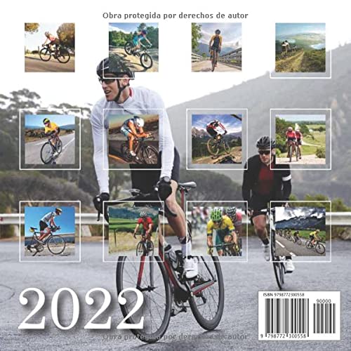 Montar en bicicleta Calendario 2022: Calendario 2022 8.5''x8.5'' - Regalos para familiares y amigas amigos - Animales divertidos