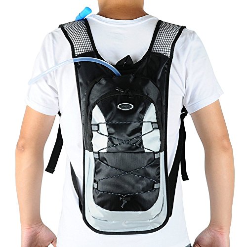 monvecle sistema de hidratación agua mochila mochila vejiga bolsa bicicleta/senderismo escalada bolsa + 2L hidratación vejiga, Unisex, Cyan