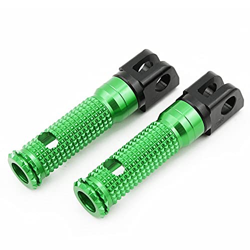 MOONIIGHT XDH CNC Rests Pedal FIT FOR para Kawasaki Z1000SX Z1000 Z750 Z750S ZR7 Zephyr X 400 ZRX-II Motorcycle Rider Front Front Pegs Footst Adapter Enkelt Och stilrent. (Color : Green)