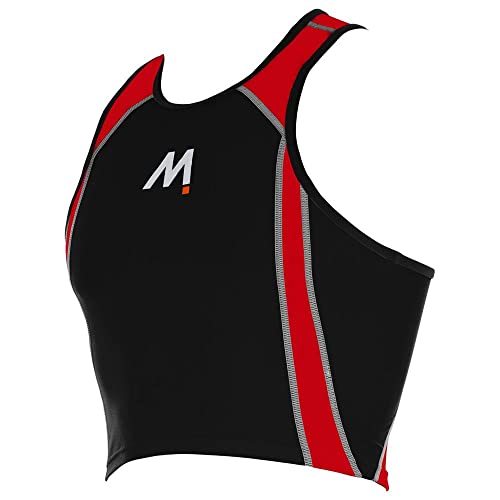 Mosconi Unisex Triatlon Top, Pequeño, Negro/Rojo