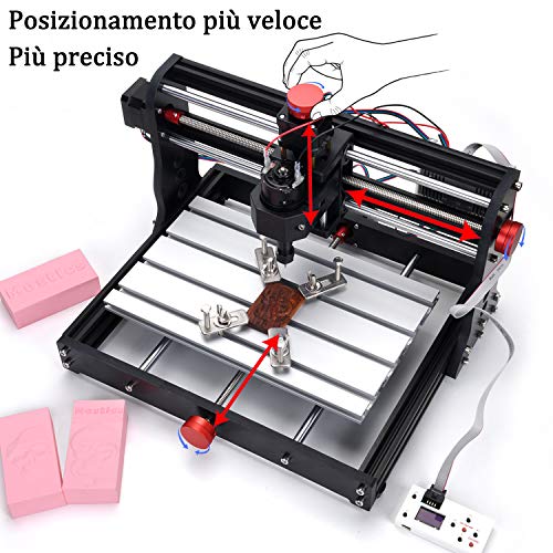 Mostics 2 IN 1 CNC 3018 Pro Fresadoras con módulo láser 5,5W Grabador del, CNC Grabador láser Máquina de grabado CNC Máquina de grabado láser CNC de talla CNC router De la máquina