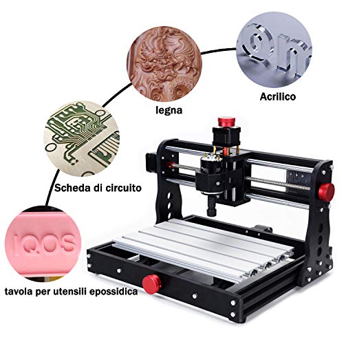 Mostics 2 IN 1 CNC 3018 Pro Fresadoras con módulo láser 5,5W Grabador del, CNC Grabador láser Máquina de grabado CNC Máquina de grabado láser CNC de talla CNC router De la máquina