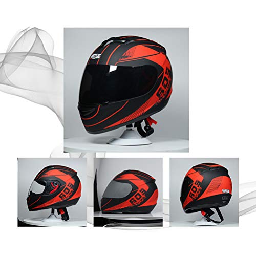 Motesen Casco integral Bicicleta E Visor doble Casco de motocicleta Casco de seguridad Racing Off-Road Casco de moto Cascos modulares abatibles Aprobado por el DOT